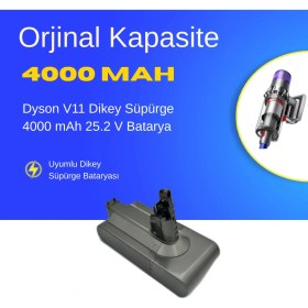 Resim ümit maker Dyson V11 Dikey Süpürge 4000 mAh 25.2 V Batarya - Orjinal Uyumlu Uzun Ömürlü, Yüksek Pil 