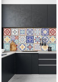 Resim MSticker Mutfak Tezgahı Arası Folyo Kaplama Laminasyonlu Mozaik Çini Desen 2 