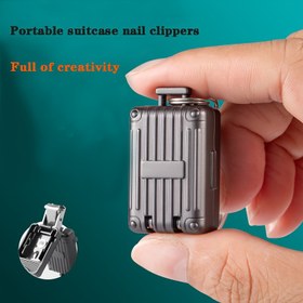 Resim Taşınabilir Mini Bavul Tırnak Makası, Modern Stil, Paslanmaz Çelik, Gizli Bıçak, Kolay Taşınabilir, Seyahat İçin İdeal, Hediye, Parmaklara ve Ayak Parmaklarına Uyar, Kokusuz 
