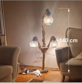 Resim Genel Markalar Led Ampullü Uzun Ayaklı Ev Ofis 3 lü Oturma Yatak Odası Salon Kitap Okuma Lambaderi Abajuru Aplik 