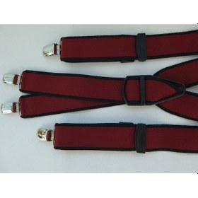 Resim Bordo Pantolon Askısı / Dört Klipsli Bordo 