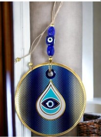 Resim Puantiyeli Damla Desen Nazar Boncuklu Duvar Süsü Gözlü Duvar Dekoru 02-10mm 5yards 