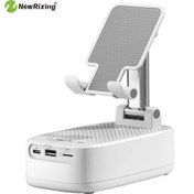 Resim Fochsia Newrixing 6w Taşınabilir Kablosuz Hoparlör Telefon Tutucu Powerbank Beyaz Beyaz 