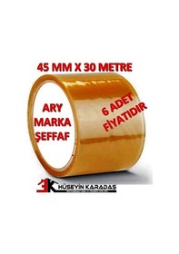 Resim Ary Şeffaf Koli Bandı 45 Mm x 30 M 6 Adet 