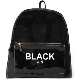 Resim Renkli Şeffaf Sırt Çantası Siyah 