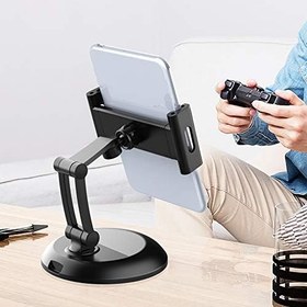 Resim Coverzone Tablet Standı Telefon Tutucu Folding Ayarlanabilir Max 10 İnch Masaüstü Tablet Telefon Standı Siyah JHD102 