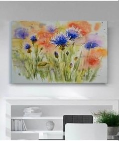 Resim StellaStore Tuval Baskı Yaz Çayırında Haşhaş Çiçekleri, 100 x 140 