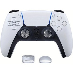 Resim Elmpaly Ps5/ps4/xbox Series Çift Kontrol Kapağı - Beyaz Siyah Buton & Analog Stick Seti, Kaymaz Tutuş, Kolay Kurulum 