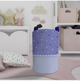Resim Mekta Home Bebek Ve Çocuk Odası Yıldızlı Ve Halat Desenli Oyuncak Sepeti Renkli Çok Renkli 