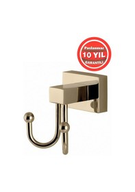 Resim Çelik Banyo Paslanmaz Pirinç Mat Siyah Kenzo Bornozluk Askılık Havlu Askısı Altın Gold Gold 