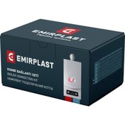 Resim EMIRPLAST Kombi Alt Bağlantı Montaj Seti Dirsekli Pp 8`li Paket 