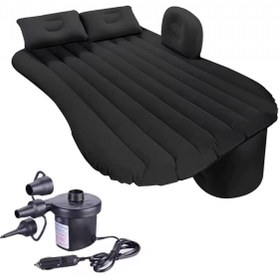Resim GUMUSONLINE Çift Kişilik Şişme Yatak Araba Ve Kamp Yatağı Çanta Elektrikli Pompa Tamir Kiti Ve Yastıklı Yatak 