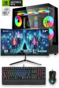 Resim İzoly E-Vix Demeter I5-10400F 16GB 256GB M.2 Nvme Rtx 3060 12GB 24"oyuncu Masaüstü Bilgisayarı 