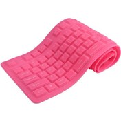 Resim Geeksen 108 Tuş Usb Silikon Esnek Katlanabilir Klavye Su Geçirmez Toz Geçirmez Usb Sessiz Tuşlar Dizüstü Bil Pembe 