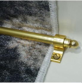 Resim Tek Delikli Halı Tutucu Merdiven Dip Çubuğu Sarı - İnce / 110cm 