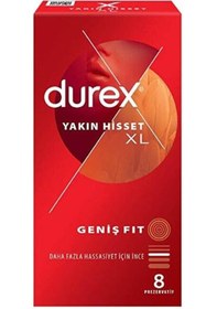 Resim Durex Yakın Hisset Xl Geniş Fit 8 Adet Prezervatif 