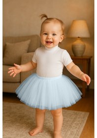 Resim Nsmkidslife Kırmızı Kız Bebek Prenses Doğum Günü Tütü Etek Bebe Mavi 