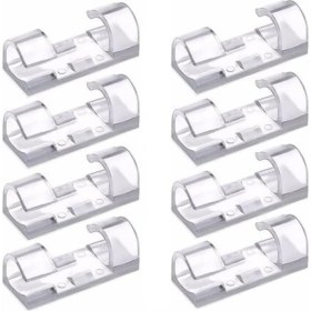 Resim Menashop Metrashop Concept Kablo Sabitleyici Klipsler 20 Adet Kablo Düzenleyici Duvar Fayans Cam Yapışan Kablo Tutucu Yapışkanlı Kablo Düzenleyici Sabitleyici Klipsler 20 Adet 