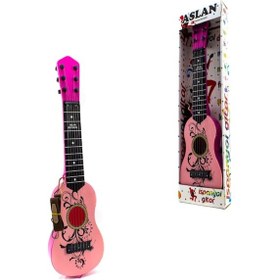 Resim Oyuncak Gitar Metal Telli Ispanyol Gitar Pembe 