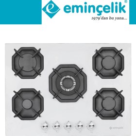 Resim Eminçelik ve Afm Tech Marka / Valle Beyaz 5 Gözlü Ankastre Set (7701 +22 386 Wok +1420 W60 Piramit) 
