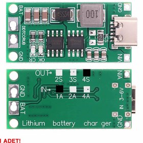 Resim 4S 16.8V 1A Lityum Pil Şarj Modülü Type C 18650 Li-Ion Batarya 