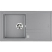 Resim Teka - Stone 50 B-Tg Metallıc Grey - Ankastre Kumanda Sifonlu Granit Eviye - Metalik Gri - 86 cm - 115330021 