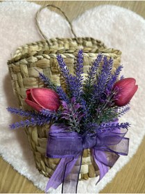 Resim Marrone Lavantali Kapı Sepeti Gazetelik Posta Kutusu 