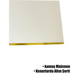 Resim Krem Gold Şeritli Lambader Şapkası 