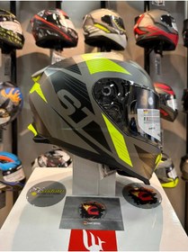 Resim Sway 865 ST Titanium Yellow Full Face Motosiklet Kaskı 
