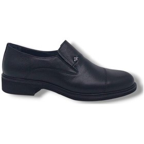 Resim Zerhan 233-358 Erkek Siyah Hakiki Deri Hafif Taban Klasik Ayakkabı Siyah 