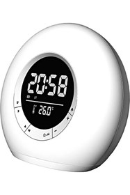 Resim POWER Saat Alarm Usb Aux Müzik Çalar Radyo Gece Lambası Taşınabilir Space Bluetooth Hoparlör 