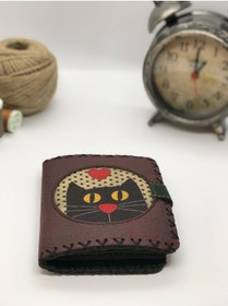 Resim ÇANTA Kedi Figürlü Deri Şaşı Kedi Cüzdan 