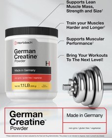 Resim Horbaach German Creatine Monohydrate 500g - 100 Servis 