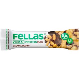 Resim FELLAS Vegan Protein Bar Yer Fıstığı ve Kakaolu 40g 