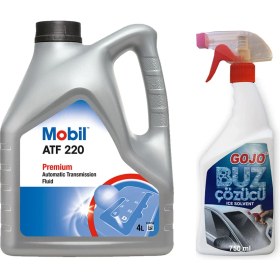 Resim Mobil Atf 220 Otomatik Şanzıman Yağı 4 L ( Üretim Yılı: 2023 ) + Gojo Buz Çözücü 750 Ml 