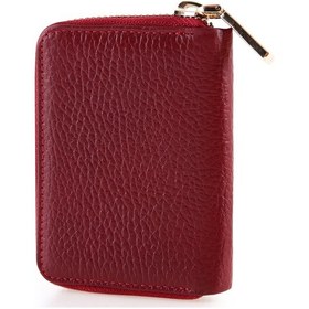Resim Foxer Hakiki Deri Bordo Kadın 10'lu Cüzdan Kartlık Bordo 