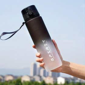 Resim Bir adet Renk Geçişli Su Şişesi, Pipetli Kapaklı, Sızdırmaz Spor Matara, Taşınabilir Taşıma Halkalı, Sıcak/Soğuk İçecekler İçin İzole, Spor/Seyahat Kullanımı İçin 