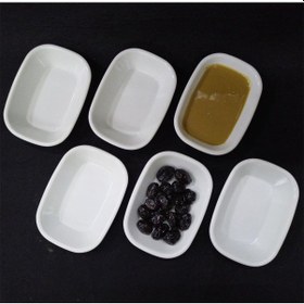 Resim Ermiya 12 Ad Sosluk Kahvaltı Tabağı Beyaz Melamin 12x9cm Çerezlik 