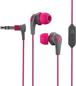 Resim JLab Audio JBuds Pro Signature kulak içi kulaklık, mikrofonlu ve iz kontrollü, titanyum, 10 mm sürücü, tam uyumlu jel uçlar ve Cush yüzgeçli, pembe 