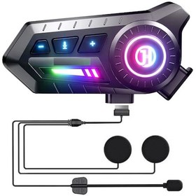 Resim Blic X3 Bluetooth 5.3 Kask Kulaklığı Motosiklet İçin Kablosuz İletişim Ve Müzik Sistemi 