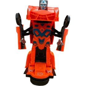 Resim Sesli Işıklı Robota Dönüşen Çarp Dön Robot Araba 22 cm 