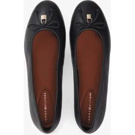 Resim Tommy Hilfiger Hilfiger Düz Deri Kadın Siyah Babet FW0FW09006BDS 
