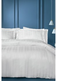 Resim Yataş Bedding Shelly Çift Kişilik Bambu Saten Nevresim Takımı - Beyaz 