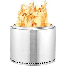 Resim Yifomall Taşınabilir Paslanmaz Çelik Kamp Ocağı - Hızlı Pişirme & Dayanıklı Gümüş 