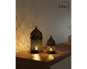 Resim Özbience Dekoratif LED Mumlu Ramazan Feneri Seti, Işıklı Ev Süsü, Şık ve Estetik 
