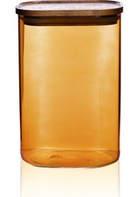 Resim The Mia Cam Kavanoz Amber Akasya Kapak 1200 Ml Cam0477 Amber 