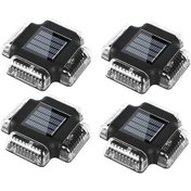 Resim 4'lü Güneş Enerjili Havuz Güverte Işıkları Havuz Kenarı Zemin Işıkları Siyah 