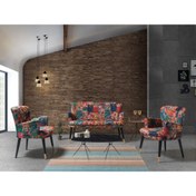 Resim mobilyabazari Patchwork 2+1+1+sehpalı Çay Seti Koltuk Takımı (salon, Balkon, Ofis) 