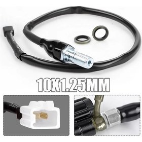 Resim 10x1.25mm-m10x1.25mm Motosiklet Hidrolik Fren Basıncı Arka Işık Anahtarı Nissin Honda Yamaha Kawasaki Suzuki 