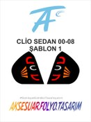 Resim aksesuar folyo tasarım Renault Clio 2 Sedan Stop Folyo 